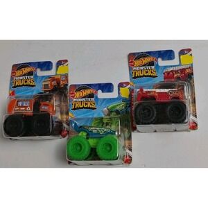 Hot Wheels Monster Trucks Lot of 3 Sealed Diecast 1:64 Mattel Toy Trucks